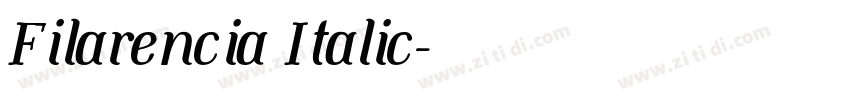 Filarencia Italic字体转换 Filarencia Italic字体转换